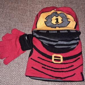 🤑Lined Facemas with Visor Cap Firefighter Theme Size 4-20